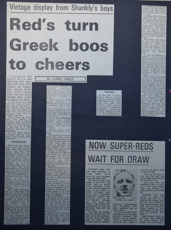 Press report from Adrian Killen's scrapbook