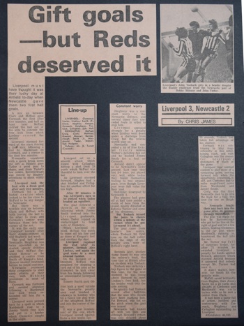 Press report from Adrian Killlen's scrapbook