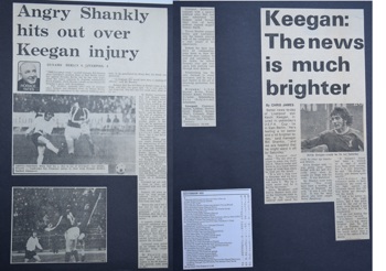 Angry Shankly hits out over Keegan injury