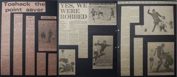 Press reports from Adrian Killen's scrapbook