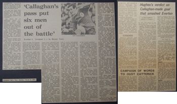 Callaghan's pass puts six men out of the battle vs. Everton on 3 March 1973