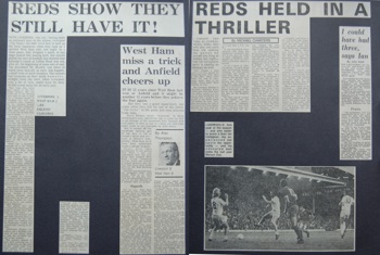 Press reports from Adrian Killen's scrapbook