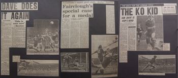 Press reports from Adrian Killen's scrapbook