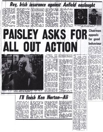 Paisley asks for all-out action