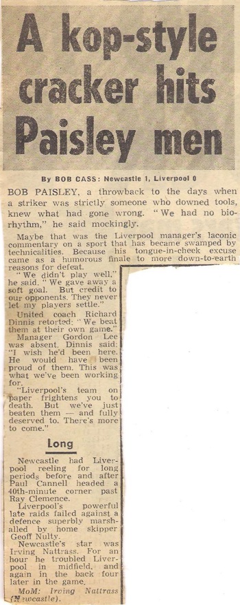A Kop-style cracker hits Paisley's men!