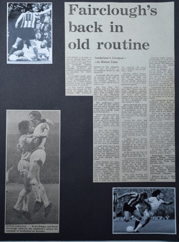 Fairclough's back in old routine - 6 November 1976