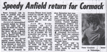 Speedy return for Cormack