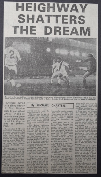 Heighway shatters the dream - 1 November 1977
