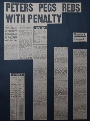 Press report from Adrian Killen's scrapbook