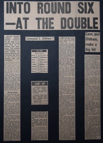 Press report from Adrian Killen's scrapbook