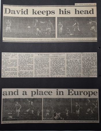 David keeps his head - 16 March 1977