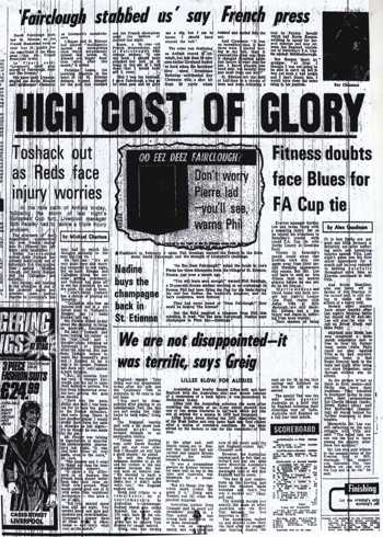 Liverpool Echo - aftermath of match