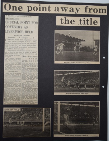 Press report from Adrian Killen's scrapbook