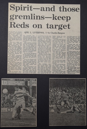 Press report from Adrian Killen's scrapbook