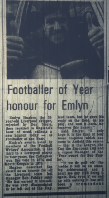 Emlyn Footballer of the year 1977