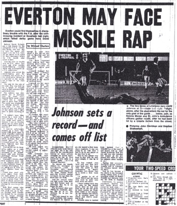 Everton may face missile rap