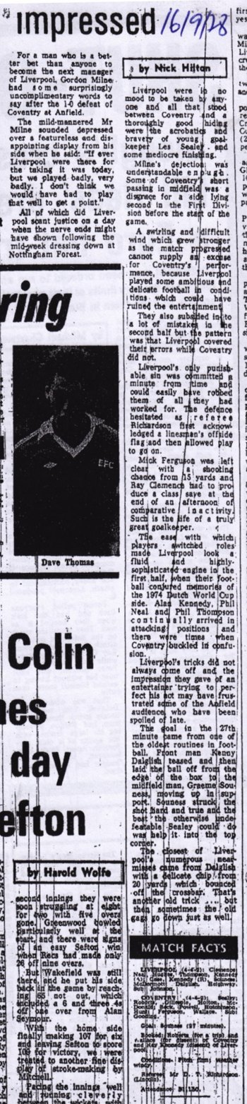 Gordon Milne impressed