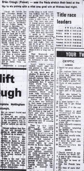 Liverpool Echo - aftermath of match