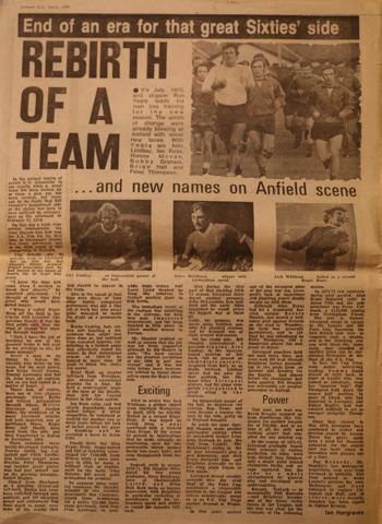 Shankly's rebuilding of the 60s team