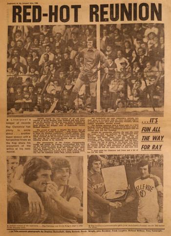 Scenes from Clemence's testimonial on 14 May 1980