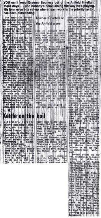 Liverpool Echo article on Souness and McDermott