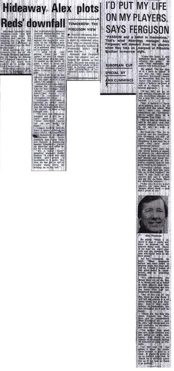 Alex Ferguson prepares his Dons for the Reds