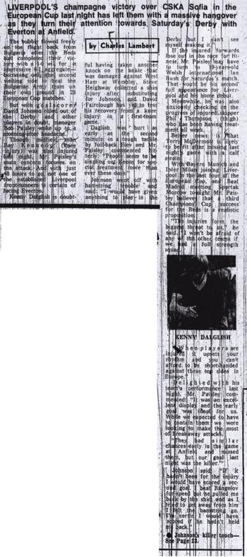 Liverpool Echo - aftermath of match