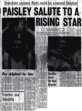 Ian Rush a star in the making