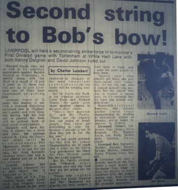 Second string to Bob's bow! - 24 April 1981