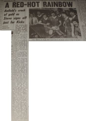 Steve signs off just for Kicks - Echo report 1981