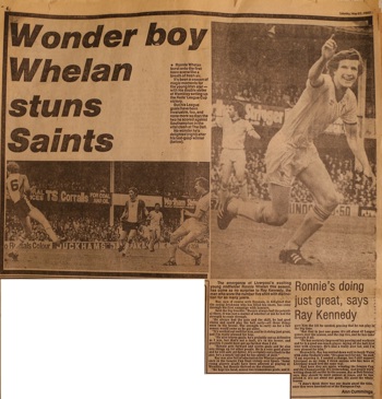 Ronnie doing great, Ray Kennedy salutes Liverpool's new star - April 1982