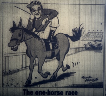 The one-horse race - Bob Paisley cartoon 7 January 1983