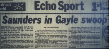 Gayle swoop on cards - January 1983