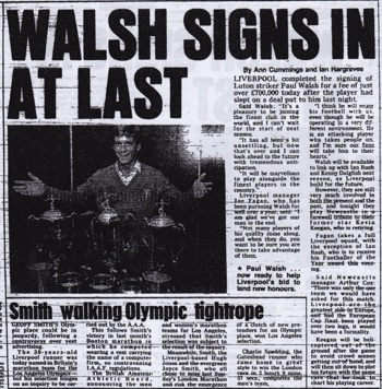 Paul Walsh signs for Liverpool