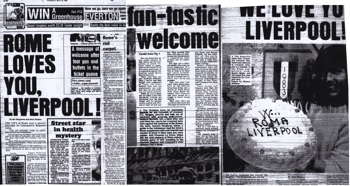 Roma's supporters welcome Liverpool