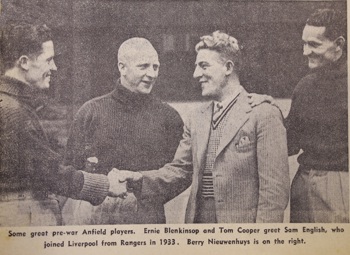 English welcomed t the club in July 1933