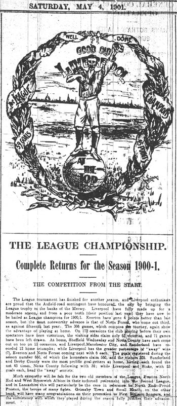Good old Liverpool champions - 4 May 1901