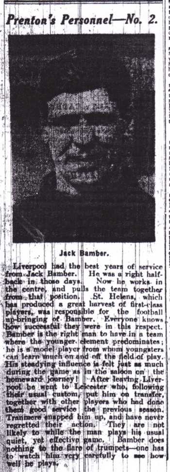 Profile on John Bamber in the Echo in 1928