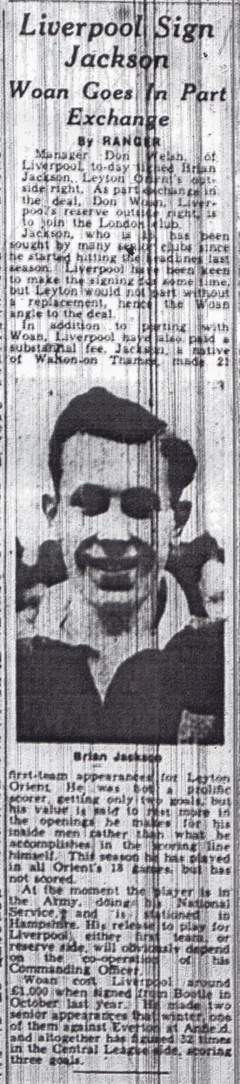 Liverpool sign Jackson - From 5 November 1951