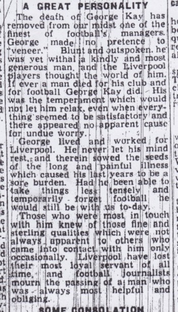 Liverpool Echo on George Kay's death (From 24 April)