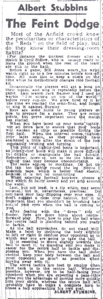 Albert Stubbins reveals Balmer's superstition in the FA Cup run in 1950