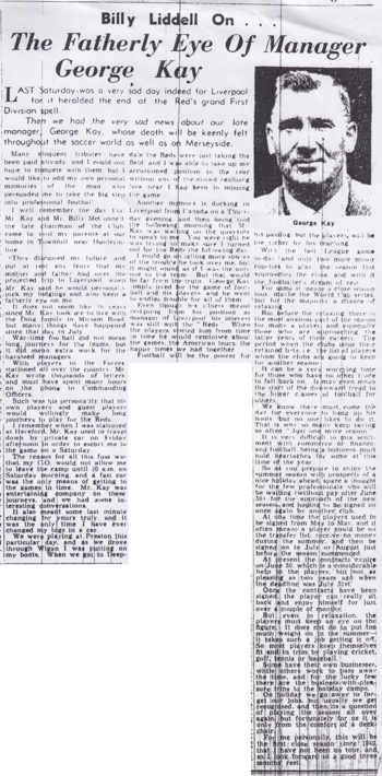 Liddell mourns George Kay