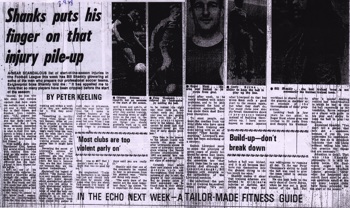 Shanks puts his finger on the injury pile-up - 2 September 1978