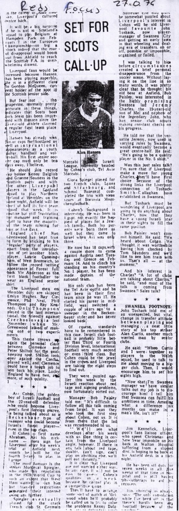 Reds focus from 27 January 1979