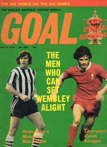 Kevin Keegan on the cover of Goal