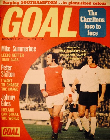 Larry Lloyd On Cover of Goal - Dec 1973