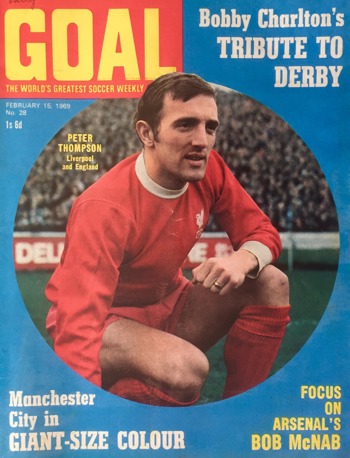 Peter Thompson on Cover of Goal