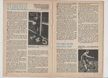 Hunt's testimonial ahead in 1972