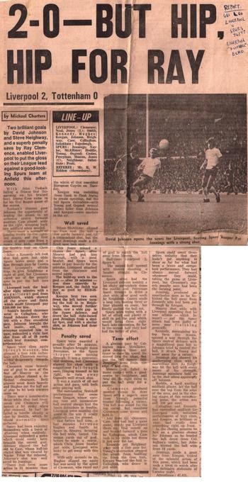 2-0 but hip hip for Ray! - 18 September 1976