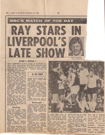 Match report from News of the World